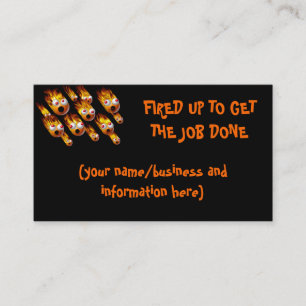 TARJETA DE VISITA ENCENDIDO HASTA CONSIGA EL TRABAJO HECHO