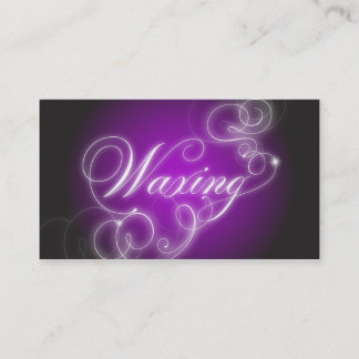 Tarjeta De Visita Encerar resplandor elegante del Flourish de la