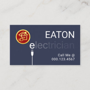 Tarjeta De Visita Enchuf Cordón Eléctrico Electricista Desvaneciendo