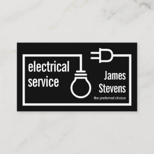 Tarjeta De Visita Enchufe de bombilla retro circuito eléctrico