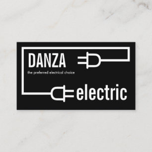 Tarjeta De Visita Enchufe de circuito de bombilla eléctrica retro