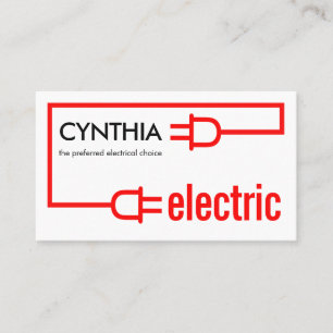 Tarjeta De Visita Enchufe de circuito de bombilla eléctrica retro