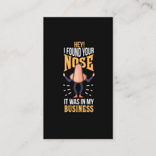 Tarjeta De Visita Encontró Su Nariz Fue En Mis Empleados