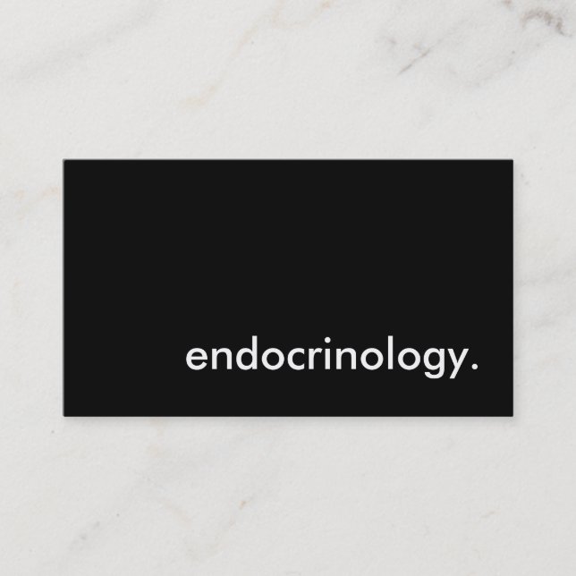 Tarjeta De Visita endocrinología. (Anverso)