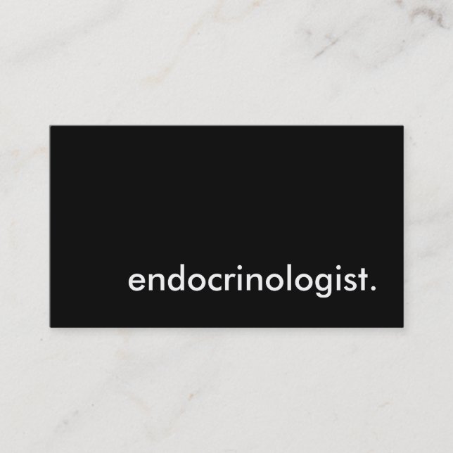 Tarjeta De Visita endocrinólogo. (Anverso)