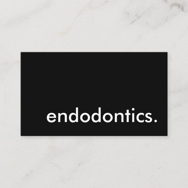 Tarjeta De Visita endodoncia. (Anverso)