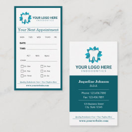 Tarjeta De Visita Endodontismo Editable Siguiente Cita