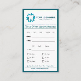 Tarjeta De Visita Endodontismo Editable Siguiente Cita