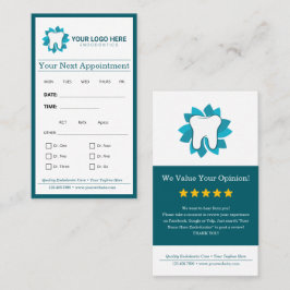 Tarjeta De Visita Endodontismo Editable Siguiente Cita