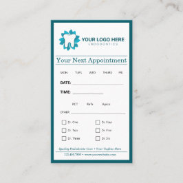 Tarjeta De Visita Endodontismo Editable Siguiente Cita