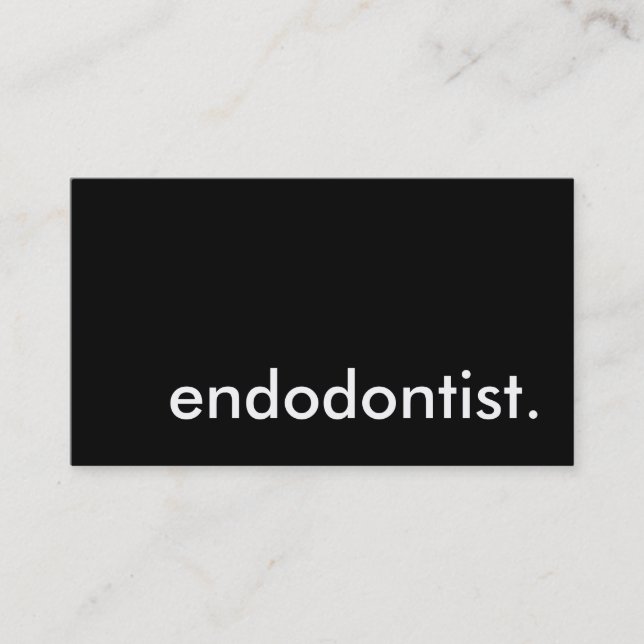 Tarjeta De Visita endodontista. (personalizable de color) (Anverso)