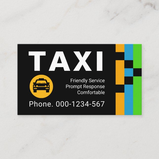 Tarjeta De Visita Energetic Transport Routes Taxi Drive (Anverso)