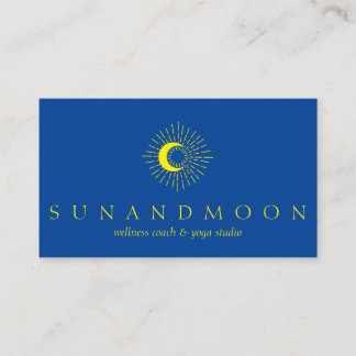 Tarjeta De Visita Energía Amarilla de la Marina Curar Sol Luna Espir