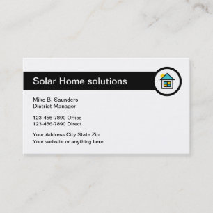 Tarjeta De Visita Energía casera solar