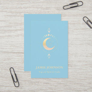 Tarjeta De Visita Energía Espiritual Sanador Reiki Fase Lunar Yoga