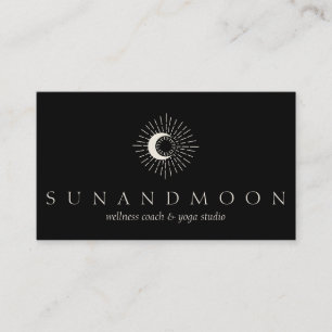 Tarjeta De Visita Energía Negra Sanación Sol Luna Espiritual