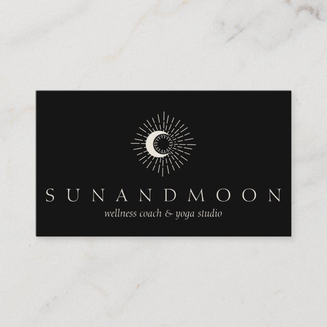 Tarjeta De Visita Energía negra sanar luna solar espiritual (Anverso)