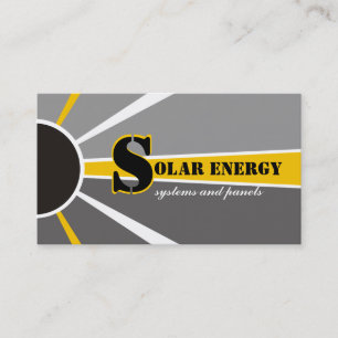 Tarjeta De Visita Energía/Potencia Solar fuentes alternativas