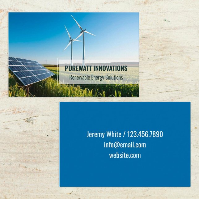 Tarjeta De Visita Energía renovable (Renewable Energy Business Cards)