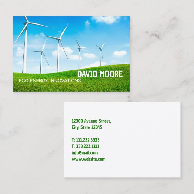Tarjeta De Visita Energía renovable (Anverso / Reverso)