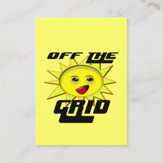Tarjeta De Visita Energía Solar Fuera de la Red Diseño de Sol Encant
