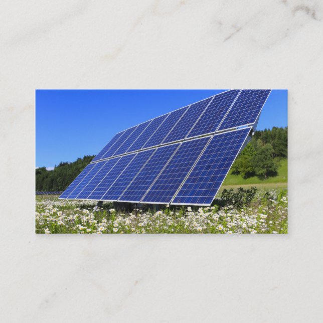 Tarjeta De Visita Energía sostenible de paneles solares (Anverso)