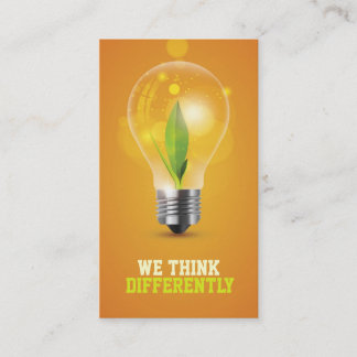 tarjeta de visita energic creativa del bulbo