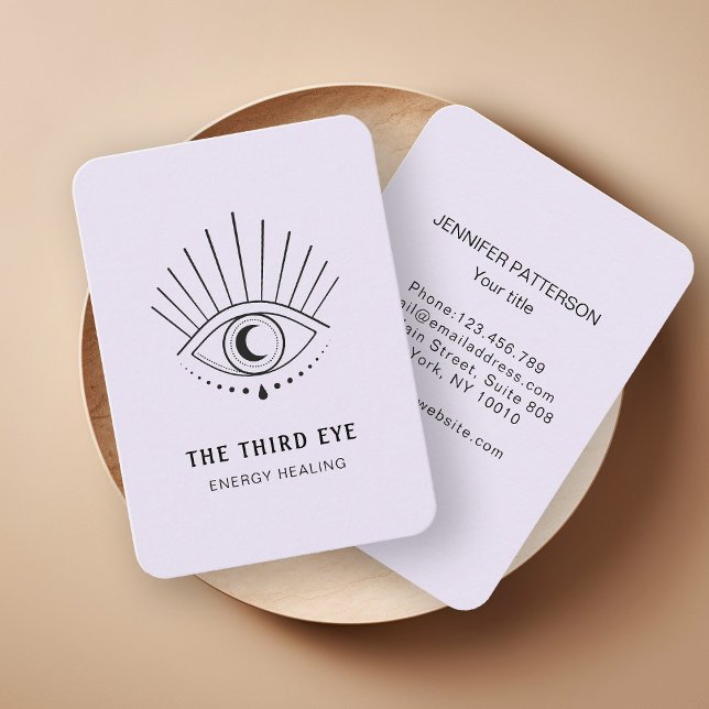 Tarjeta De Visita Energie Heiler Reiki luz espiritual púrpura (Subido por el creador)