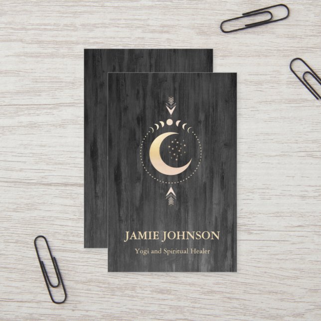 Tarjeta De Visita Energie Heiler Reiki Moon Fase Yoga (Anverso/Reverso In Situ)