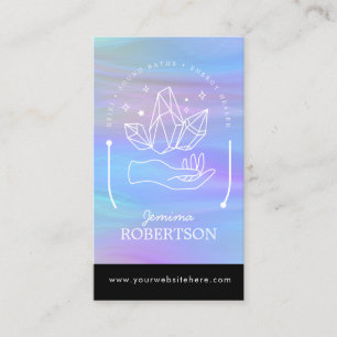 Tarjeta De Visita Energy Healer, Reiki, Tarot, Esoteric Crystals Bus