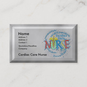 Tarjeta De Visita Enfermera cardiaca Motto