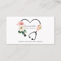 Enfermera Caregiver Estetoscopio Floral