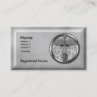 Tarjeta De Visita Enfermera con registro de grises