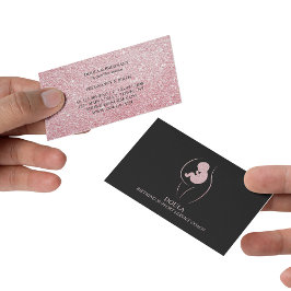Tarjeta De Visita Enfermera de embarazo de doula partera entrenadora
