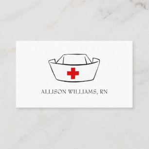 Tarjeta De Visita Enfermera de enfermería Nombre monogramado profesi