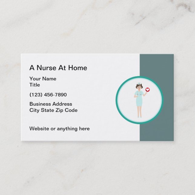 Tarjeta De Visita Enfermera de salud en el hogar (Anverso)