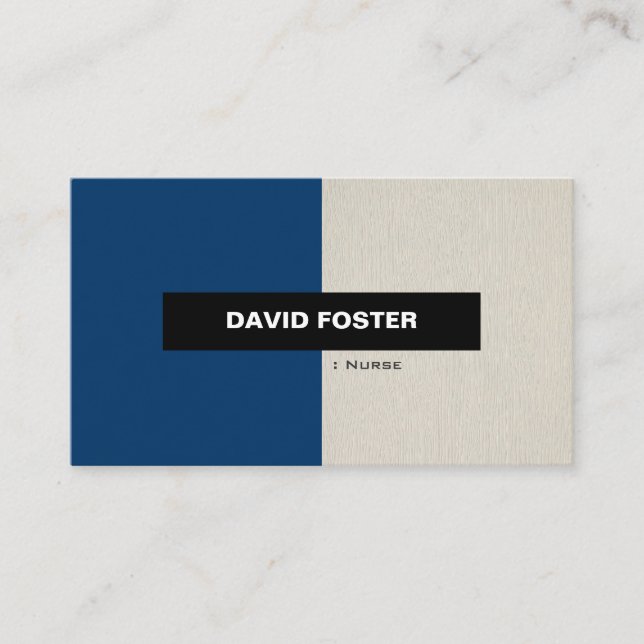 Tarjeta De Visita Enfermera - Elegante y sencillo (Anverso)