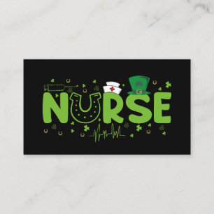 Tarjeta De Visita Enfermera irlandesa Stethoscope Scrub Patricks
