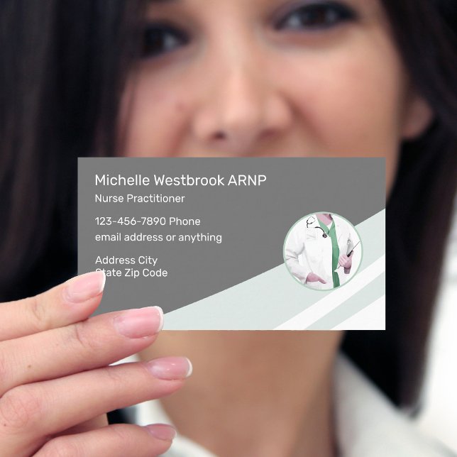 Tarjeta De Visita Enfermera médica Profesional Diseñada Profesionalm (Subido por el creador)