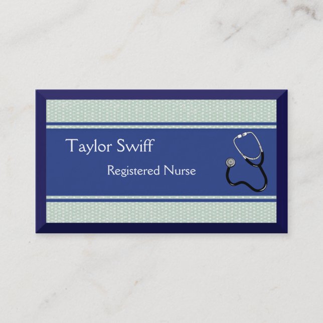 Tarjeta De Visita Enfermera o médico o atención sanitaria médica (Anverso)