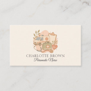 Tarjeta De Visita Enfermera Paramédica Atención Médica