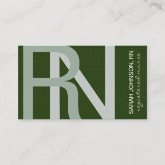 Tarjeta De Visita Enfermera registrada Textured Text CHOOSE COLORS