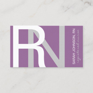Tarjeta De Visita Enfermera registrada texturizada ELIGE COLOR DE FO