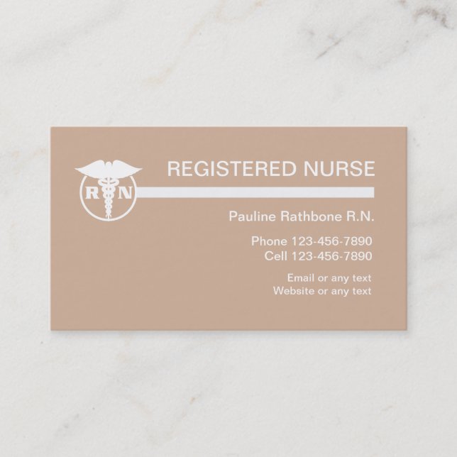 Tarjeta De Visita Enfermera registradoa (Anverso)