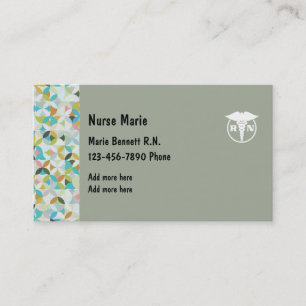 Tarjeta De Visita Enfermera registradoa Businesscards elegante