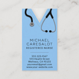 Tarjeta De Visita Enfermera RN, LVN, LPN, cuidadora