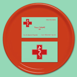 Tarjeta De Visita Enfermera Scrubs Green