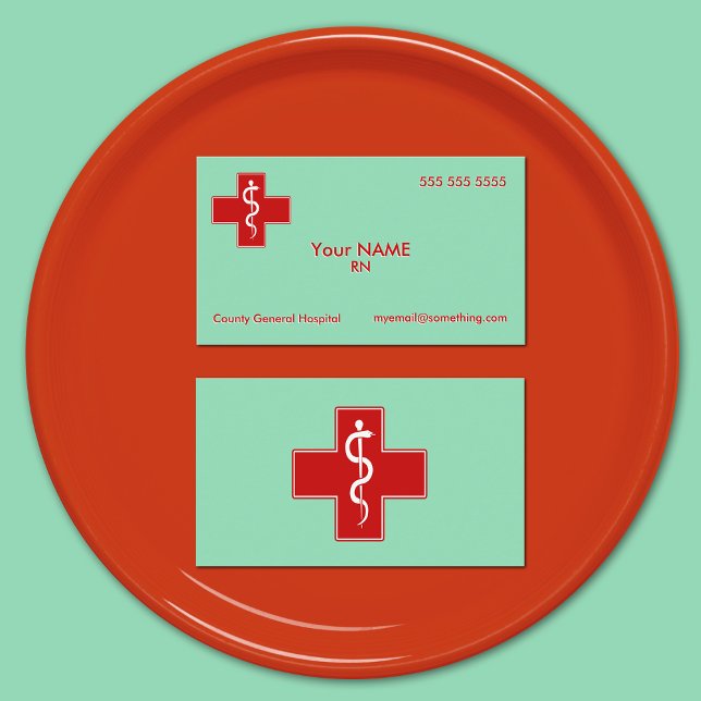 Tarjeta De Visita Enfermera Scrubs Green (Subido por el creador)