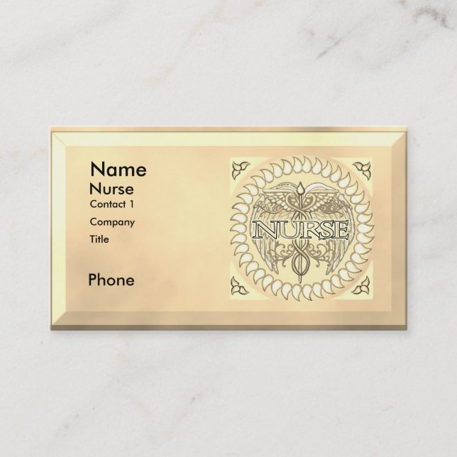 Tarjeta De Visita Enfermera titulada Caduceo (Anverso)