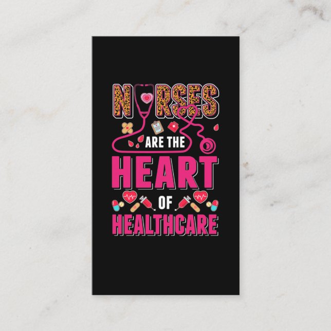 Tarjeta De Visita Enfermeras de Salud Orgullosas Enfermeras Médicas  (Anverso)